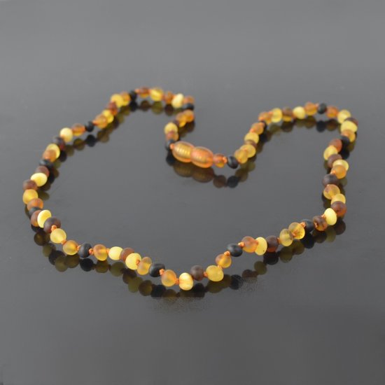 Amber natural necklace raw mix beads